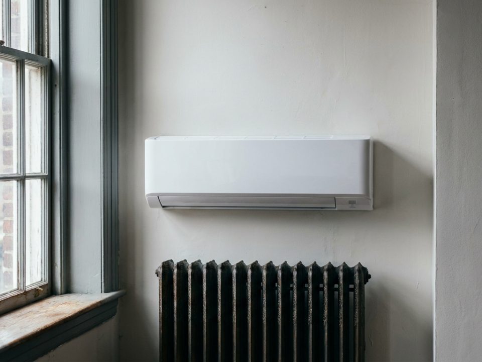 After: ductless head fitted in a house with no ducts in New Jersey