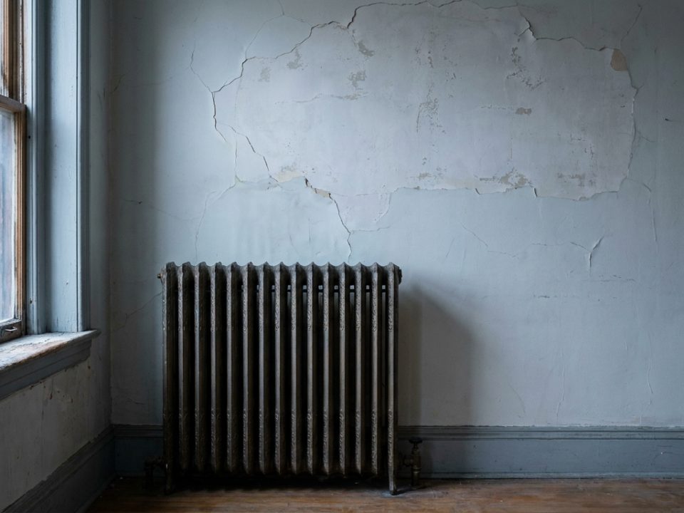 Before: ductless head fitted in a house with no ducts in New Jersey